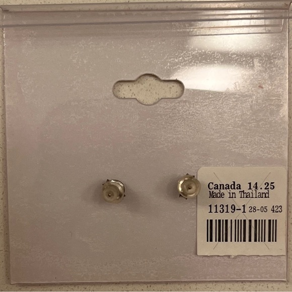 Icing.New With Tags Sterling Silver Tiny Hands Cubic Zirconia Ear Rings - Picture 3 of 3